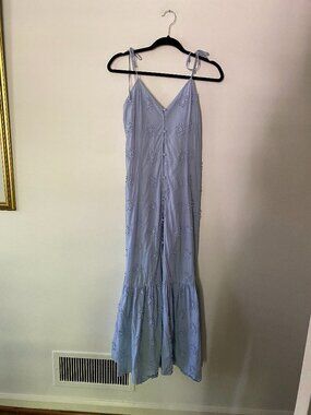 REVOLVE Tularosa Villa Dress Light Blue Maxi Floral Boho XS